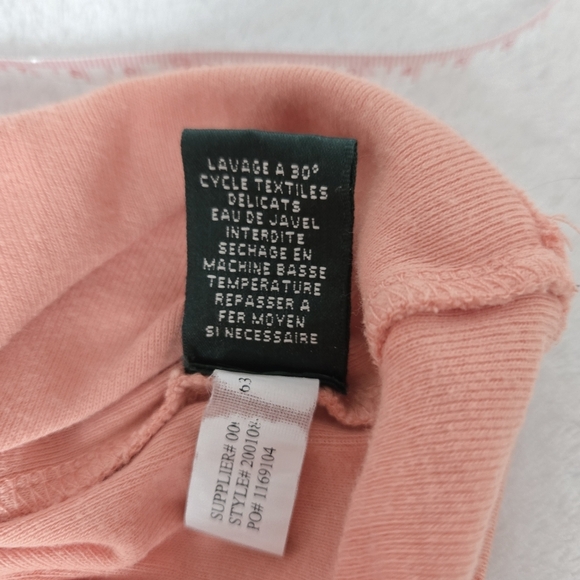 Y2K Lauren Ralph Lauren Womens XS TShirt Peach Coral Short Sleeve Cotton RL Logo - Picture 10 of 10